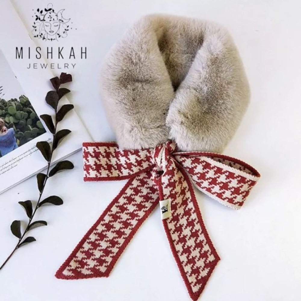 Just In🎉Elegant FauxFur Knitted Warm Collar Scarf